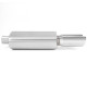 Dual tips Muffler RACES 18, inlet 2,5" (63mm) SS201 | races-shop.com