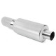 Double wall - round rolled Muffler RACES 23, inlet 2,25" (57mm) SS201 | races-shop.com