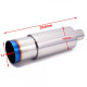 Single wall - round rolled RACES Stainless steel muffler tip BURNT - 57mm | races-shop.com