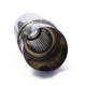 Single wall - round rolled RACES Stainless steel muffler tip BURNT - 63,5mm | races-shop.com