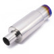 Single wall - round rolled RACES Stainless steel muffler tip BURNT - 70mm | races-shop.com