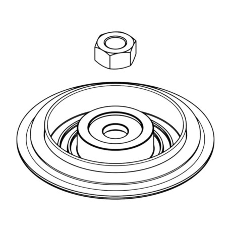 Accessories GARRETT 910476-0002 DIAPHRAGM KIT, 45MM, 50MM (INCLUDES DIAPHRAGM ASSY AND VALVE STEM NUT) FOR WASTEGATE GVW-45 | races-shop.com