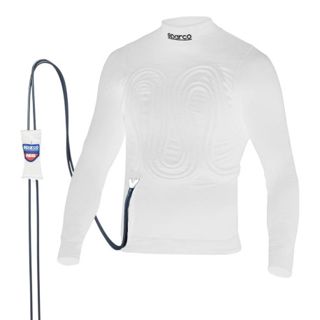 Underwear Sparco front and rear cooling racing Underwear top R586 with FIA, white | races-shop.com