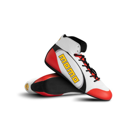 Shoes MOMO SPEED PRO FIA racing shoes, white/red | races-shop.com