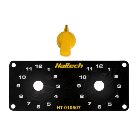 Haltech Haltech Dual Switch Panel Kit - includes Yellow knob | races-shop.com