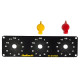 Haltech Haltech Triple Switch Panel Kit includes Yellow & Red knobs | races-shop.com