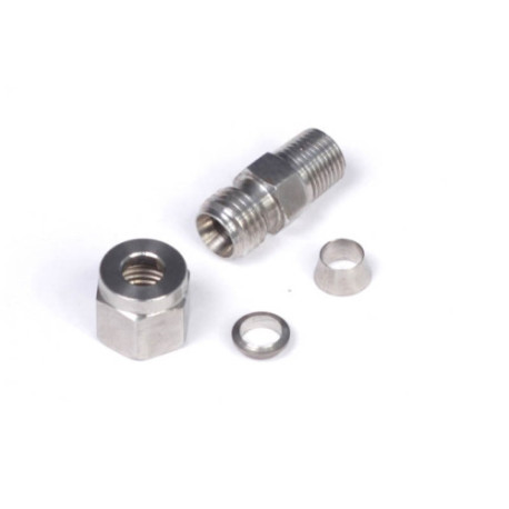 Motec Haltech 1/4" Stainless Compression Fitting Kit 1/8" NPT Thre | races-shop.com