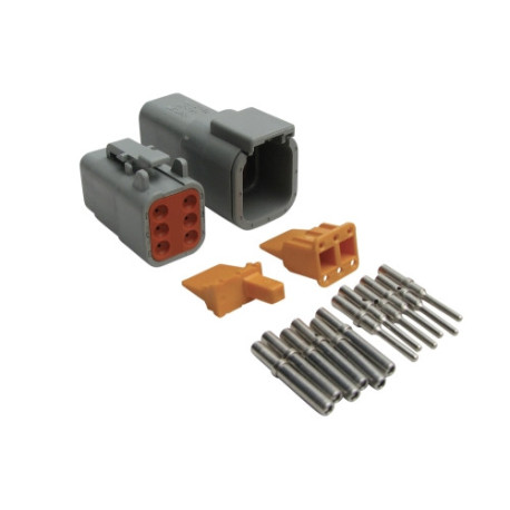 Motec Haltech Plug and Pins Only Set Deutsch DTM-6 Conn (7.5 Amp) | races-shop.com