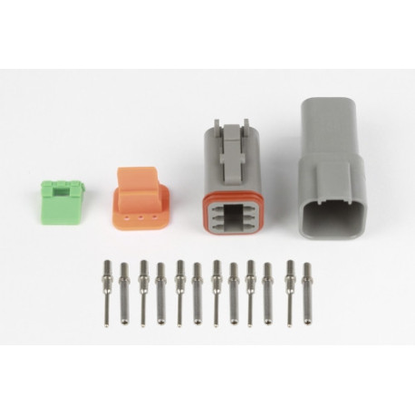 Motec Haltech Plug & Pins Only Set DT-6 Conn (DT06-6S + DT04-6P) ( | races-shop.com