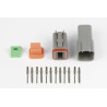 Haltech Plug & Pins Only Set DT-6 Conn (DT06-6S + DT04-6P) (
