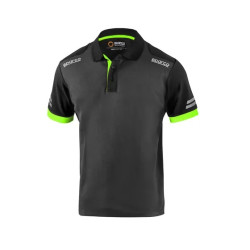 Polo shirt SPARCO TECH TW, grey/fluo green
