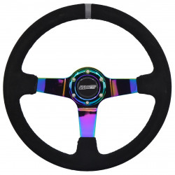 Steering wheel RACES Drift NEO, 350mm, suede, 90mm deep dish DAMAGED