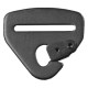Snap hook - zinc plated - black