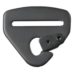 Seat belt mounting snap hook RACES, black