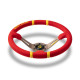 steering wheels 3 spoke steering wheel MOMO DRIFTING, 350mm, suede, 90mm offset, red/grey/yellow | races-shop.com