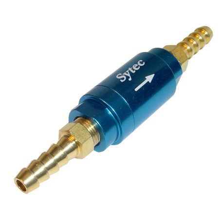 Check valve Sytec Motorsport Oneway fuel valve with push on fittings (6mm) - Blue | races-shop.com
