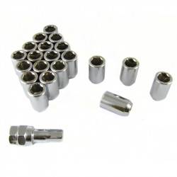 Set of imbus lug nuts + key, 20pcs, M12x1,5 DAMAGED