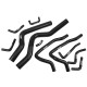 Silicone hoses for radiator - kits RACES Performance silicone coolant hose kit for Mitsubishi Eclipse GS/GSX 2.0 Turbo 4G63T 90-94 (11pcs) | races-shop.com