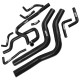 Silicone hoses for radiator - kits RACES Performance silicone coolant hose kit for Mitsubishi Eclipse GS/GSX 2.0 Turbo 4G63T 90-94 (11pcs) | races-shop.com