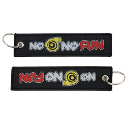 RACES Jet tag keychain - NO Turbo NO Fun Black