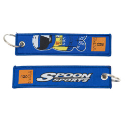 RACES Jet tag keychain - SPOON Sport HONDA ASIMO Blue