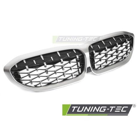 Body kit and visual accessories Grille for BMW G20 / G21 19-22 (Diamond Silver Matt Chrome) | races-shop.com