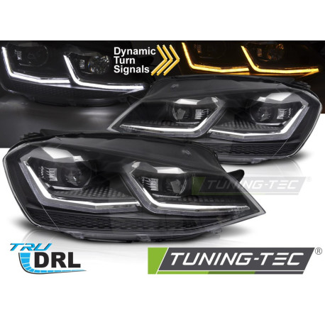 Lighting LED headlights SEQ DRL for VW GOLF VII 13-17 (Silver) | races-shop.com