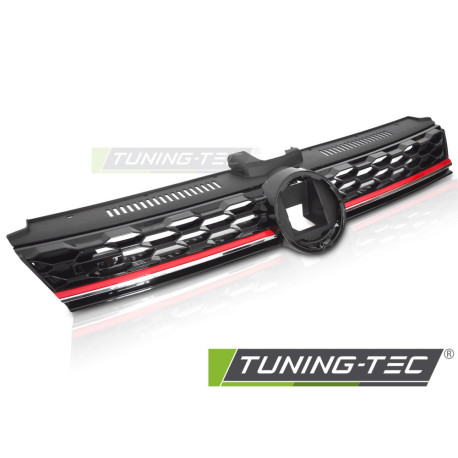 Body kit and visual accessories Grille Sport ACC for VW GOLF 7 17-19 (Glossy Black with Red Line) | races-shop.com