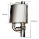 Universal valve mufflers RACES Centre muffler with exhaust cutout valve - 63.5mm (2.50") INCOMPLETE | races-shop.com