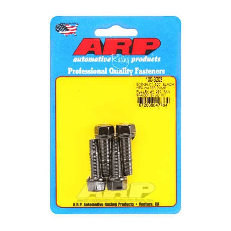 Engine parts ARP 5/16-24 x 1.500 Black Oxide Hex Water Pump Pulley Studs with .250 Inch Fan Spacer (8740 Chrome Moly) | races-shop.com