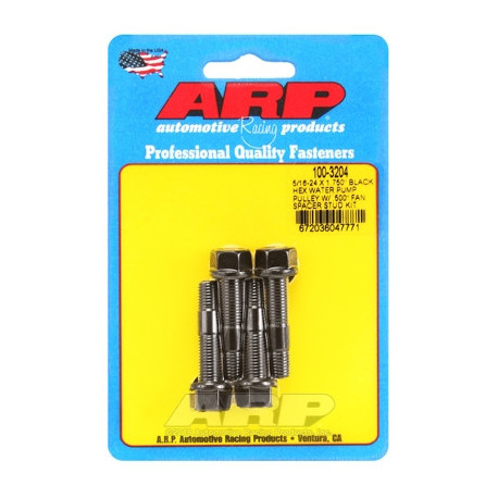 Engine parts ARP Black Hex Water Pump Pulley Stud with 0.500 Inch Fan Spacer - 5/16-24 x 1.750 Inch - 8740 Chrome Moly | races-shop.com