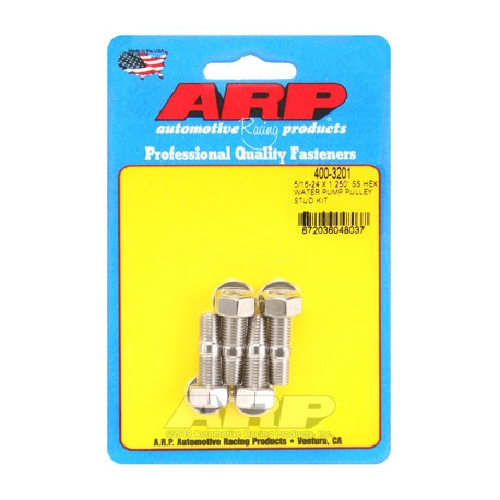 Engine parts ARP Stainless Steel Water Pump Pulley Stud Kit - 5/16-24 x 1.250 Hex | races-shop.com