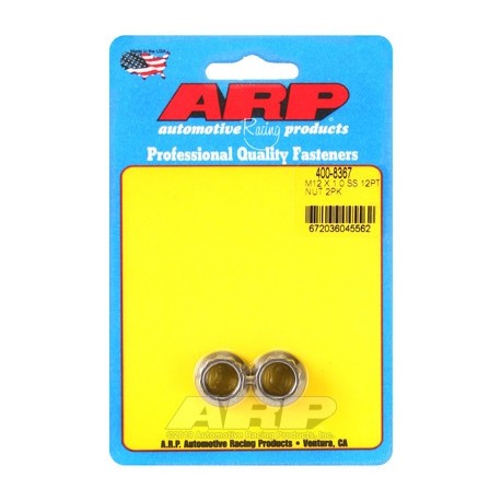 Engine parts ARP Stainless Steel 12-Point Nut Kit - M12 x 1.00 (M14 Wrench) | races-shop.com