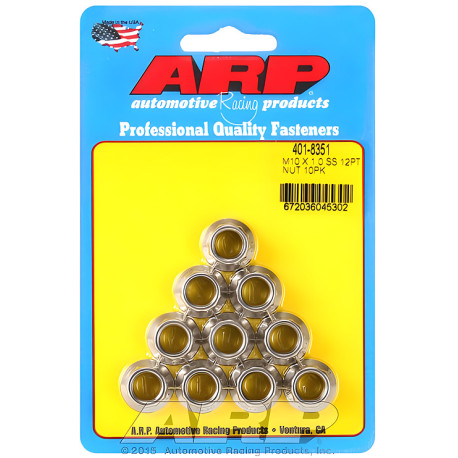 Engine parts ARP nuts (stainless, 12-point), M10×1.0, V2 | races-shop.com