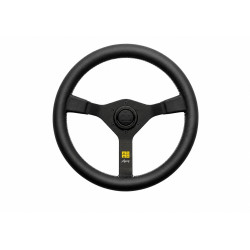 3 spoke steering wheel MOMO Legacy, 350mm, leather, flat, black
