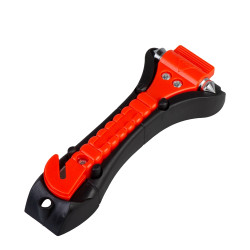 Emergency safety hammer with seat belt cutter RACES
