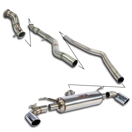  SUPERSPRINT exhaust systems Supersprint Track Performance pack with valve (models until 07/2013) BMW F20 / F21 M135i 12-14 (with valve) | races-shop.com