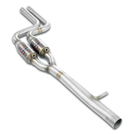  SUPERSPRINT exhaust systems Supersprint Front exhaust with Metallic catalytic converter Right + Left BMW E39 Sedan 520i / 523i 96+ 8/`98 | races-shop.com