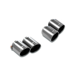 Supersprint Endpipe kit "Gun Metal Grey" - Rolled end, OO100 Right - OO100 Left BMW G30 M550i xDrive 16-18 (with valve)