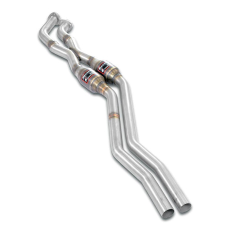  SUPERSPRINT exhaust systems Supersprint Front Metallic catalytic converter right - left + "X-Pipe" BMW E30 320i (Sedan - Coupè -Touring - Cabrio) 82-87 | races-shop.com