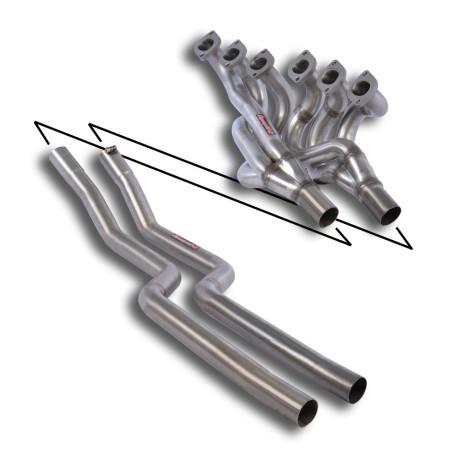  SUPERSPRINT exhaust systems Supersprint Manifold + connecting pipes 100% Stainless steel (Left Hand Drive) BMW E12 525 (M30) 73-81 | races-shop.com