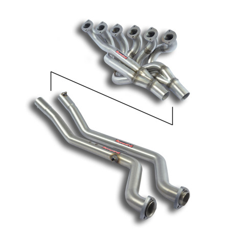  SUPERSPRINT exhaust systems Supersprint Manifold + connecting pipes 100% Stainless steel (Left Hand Drive) BMW E12 528i (M30) 77-81 (USA Model) | races-shop.com