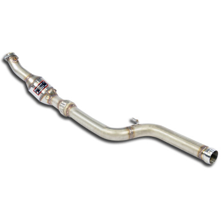  SUPERSPRINT exhaust systems Supersprint Downpipe Left with Metallic catalytic MERCEDES C217 S 500 / S 550 4.7i V8 Bi-Turbo 14-17 (with valve) | races-shop.com