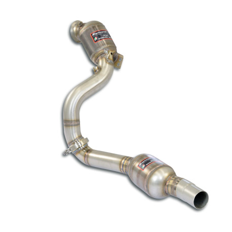  SUPERSPRINT exhaust systems Supersprint Downpipe Left + double metallic catalytic converter MERCEDES C190 AMG GT 4.0i V8 Bi-Turbo 15+ | races-shop.com