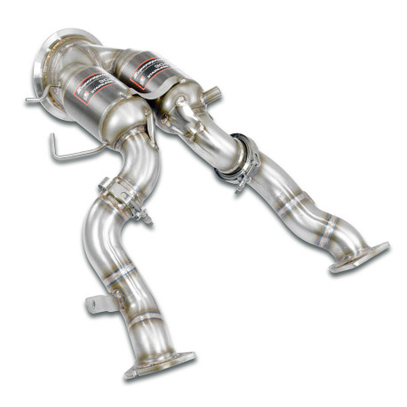  SUPERSPRINT exhaust systems Supersprint Downpipe + metallic catalytic right - left (Left / Right Hand Drive) PORSCHE MACAN S 3.0L V6 19-21 (with valve) | races-shop.com