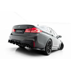 MAXTON DESIGN rear splitter for BMW M5 F90 / F90 Facelift (with vertical bars), glossy black