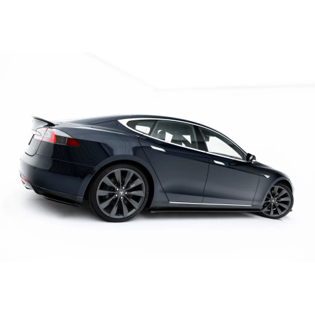Body kit and visual accessories MAXTON DESIGN side skirts diffusers for Tesla Model S Mk1, glossy black, V1 | races-shop.com