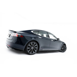 MAXTON DESIGN side skirts diffusers for Tesla Model S Mk1, glossy black, V2