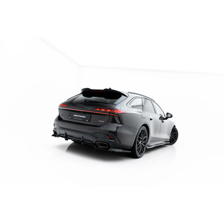 Body kit and visual accessories MAXTON DESIGN rear splitter for Audi A6 S-Line C9 (with vertical bars), glossy black, V3 | races-shop.com