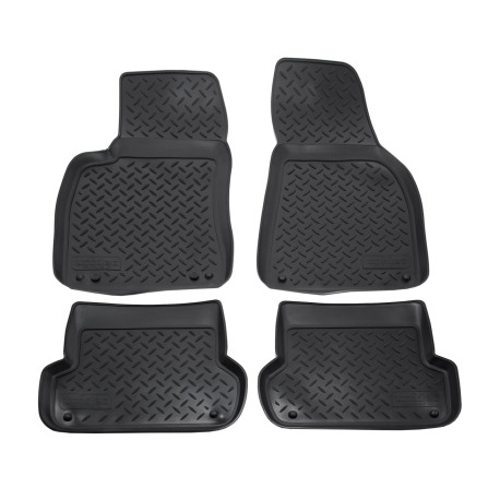 For specific model 3D rubber floor mats for AUDI A4 B6/B7 2001-2007 4pc | races-shop.com